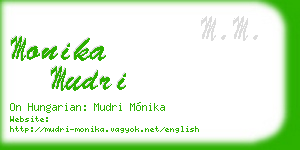 monika mudri business card